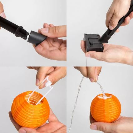 LED Solarljusslinga 10xLED/1,2V 3,7m 300mAh IP44 multicolor