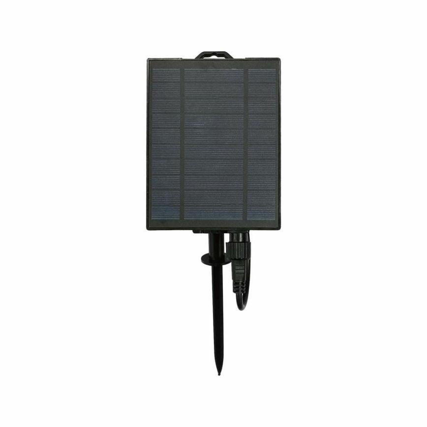 LED solcellsljusslinga 15xLED/0,2W/3,7V 15,6 m 3000K IP44 2400 mAh
