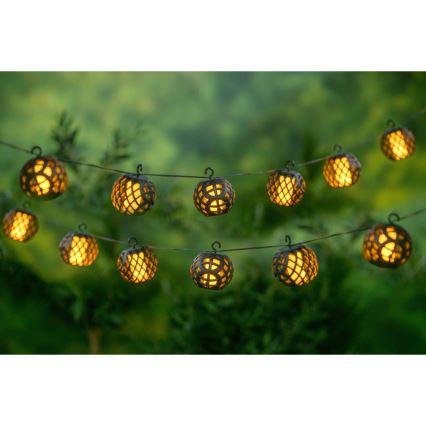 LED solcellsljusslinga 3,8 m 8xLED/1,2V 600 mAh