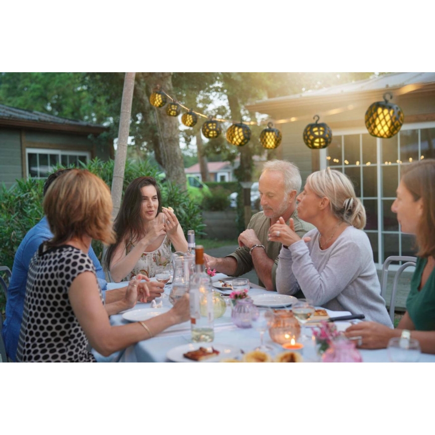 LED solcellsljusslinga 3,8 m 8xLED/1,2V 600 mAh