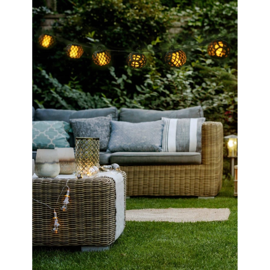 LED solcellsljusslinga 3,8 m 8xLED/1,2V 600 mAh