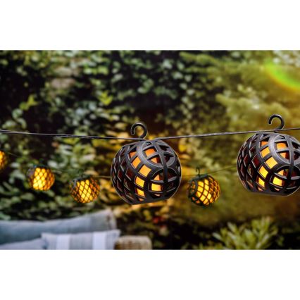 LED solcellsljusslinga 3,8 m 8xLED/1,2V 600 mAh