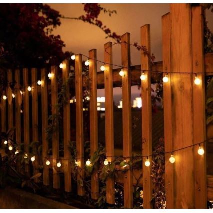 LED solcellsljusslinga 6,9m 50xLED/1,2V