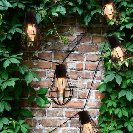 LED Solcell utomhuskedja 10xLED/1,2V 300 mAh 3,8 m IP44