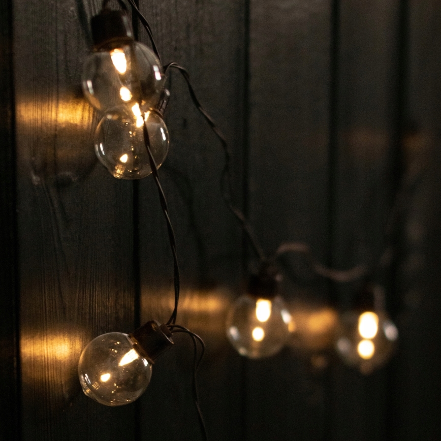 LED solcellsslinga 30 LED/8 funktioner 500 mAh 10,6 m IP67 varmvit