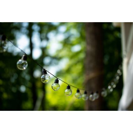 LED solcellsslinga 30 LED/8 funktioner 500 mAh 10,6 m IP67 varmvit