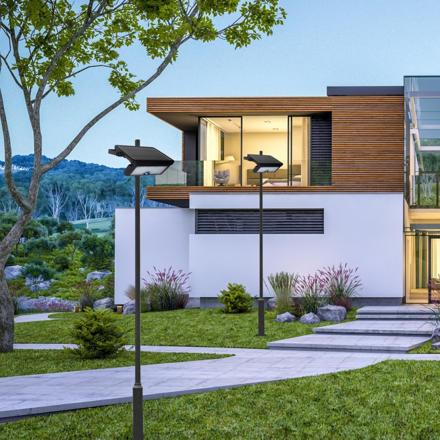 LED solcellsspot med rörelsesensor och skymningssensor EPAD LED/10W/3000 mAh 7,4V 4000K IP65