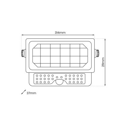 LED solcellsspot med rörelsesensor och skymningssensor EPAD LED/10W/3000 mAh 7,4V 4000K IP65
