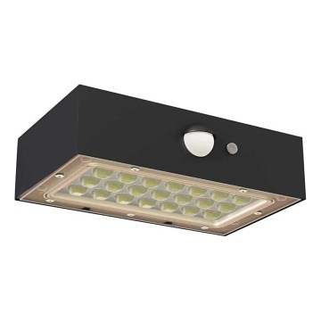 LED solcellsspot med rörelsesensor LED/3,7V 1200mAh 4000K IP65 svart