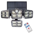LED solcellsspot med rörelsesensor och skymningssensor LED/30W/3,7V 2400 mAh IP47 + fjärrkontroll