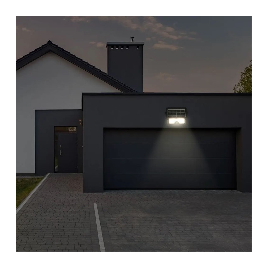 LED solcellsspot med sensor LED/5W/3,7V IP65 4000K 3000 mAh