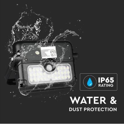 LED solcellsspot med sensor LED/5W/3,7V IP65 4000K 3000 mAh