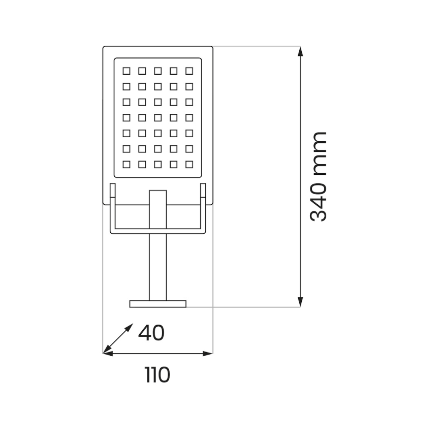 LED-solcellsstrålkastare med sensor ADIK LED/1,2W/3,7V 1200 mAh 6500K IP44