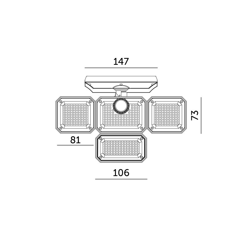 LED-solcellsreflektor med sensor GLOW LED/2,5W/3,7V 6500K IP44 2400 mAh + fjärrkontroll