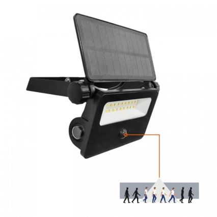 LED-solcellsstrålkastare med sensor NCS G2 LED/10W/3,7V 3000/4000/6500K IP54 1800 mAh