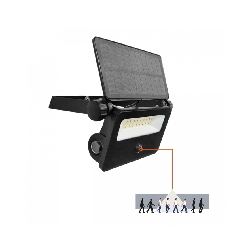 LED-solcellsstrålkastare med sensor NCS G2 LED/10W/3,7V 3000/4000/6500K IP54 1800 mAh