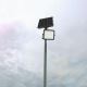 LED Utomhus ljusreglerad solcell reflektor LED/10W/3,2V IP65 4000K svart + fjärrkontroll