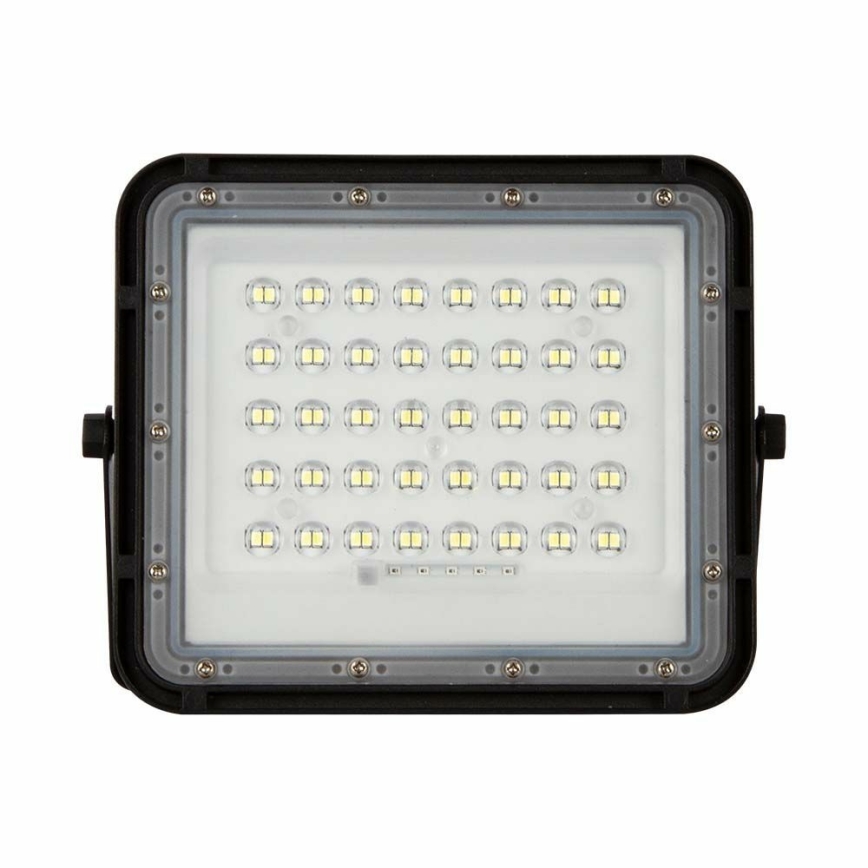 LED Utomhus ljusreglerad solcell strålkastare LED/10W/3,2V IP65 4000K 6000 mAh svart + fjärrkontroll