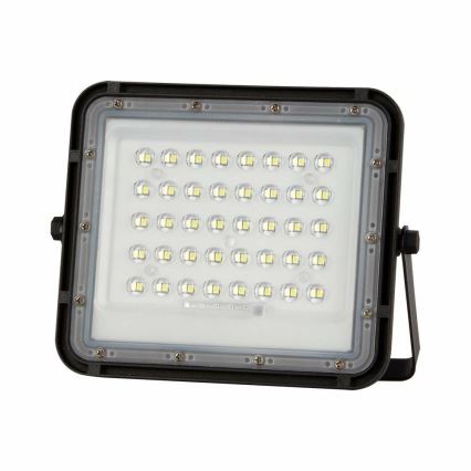 LED Utomhus ljusreglerad solcell strålkastare LED/10W/3,2V IP65 4000K 6000 mAh svart + fjärrkontroll