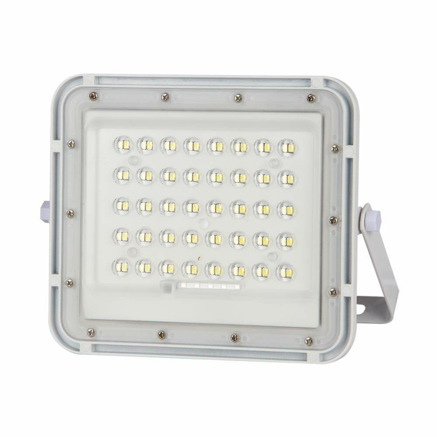 LED Utomhus ljusreglerad solcell strålkastare LED/10W/3,2V IP65 6400K 6000 mAh vit + fjärrkontroll