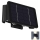 LED Solcellsvägglampa 4xLED/1,5W/3,7V 1500 mAh IP54 svart