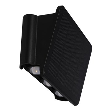 LED Solcellsvägglampa ALF LED/4W/1200 mAh 6000K IP54 svart
