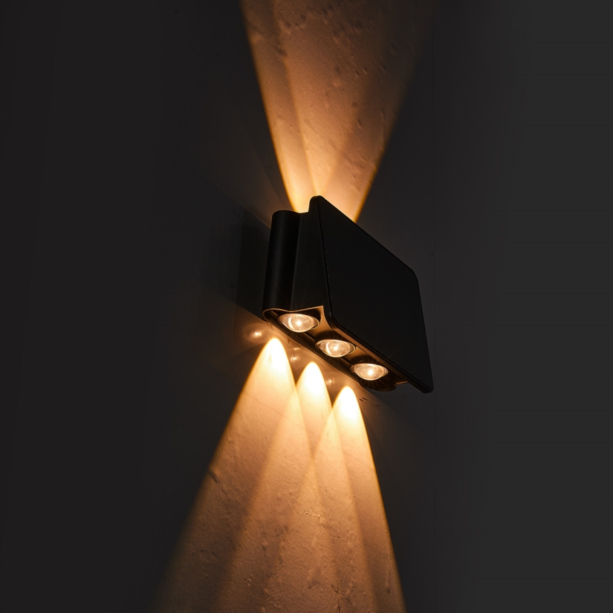 LED Solcellsvägglampa ALF LED/4W/1300 mAh 3000K IP54 svart