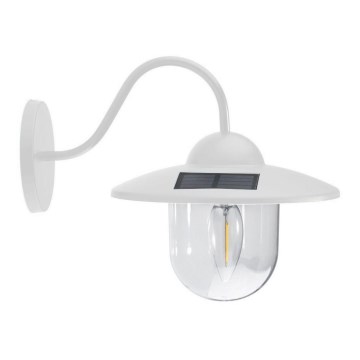 LED Solcellsvägglampa LED/0,5W/1,2V 600 mAh IP44 vit