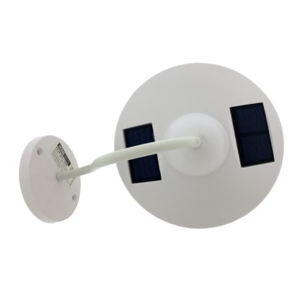 LED Solcellsvägglampa LED/0,5W/1,2V 600 mAh IP44 vit