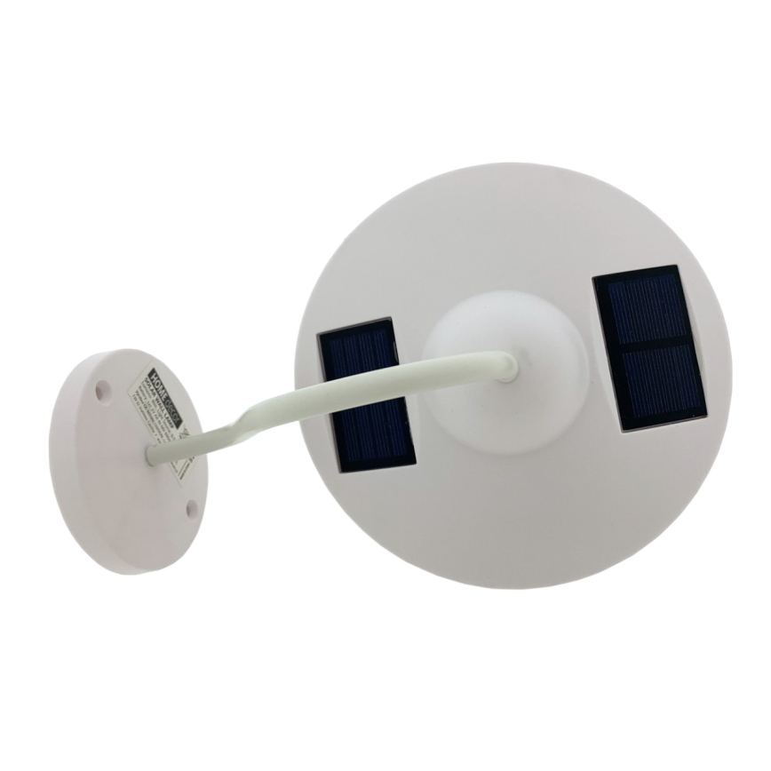 LED Solcellsvägglampa LED/0,5W/1,2V 600 mAh IP44 vit