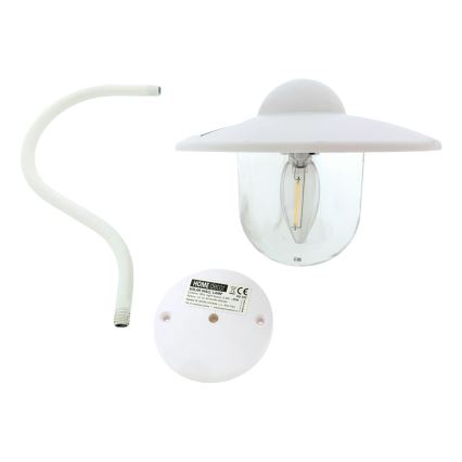 LED Solcellsvägglampa LED/0,5W/1,2V 600 mAh IP44 vit