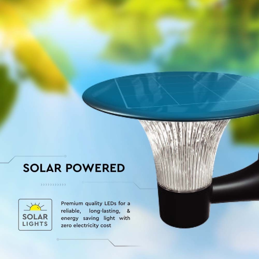 LED solcellsvägglampa med sensor LED/15W/3,2V 4000K/6000K IP65 6000 mAh