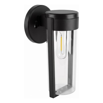 LED Solcellsvägglampa LED/1W/3,7V 500 mAh IP65 svart