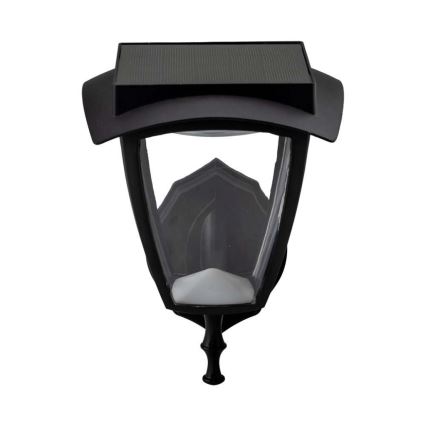 LED solcellsvägglampa LED/2W/3,7V 3000/6000K IP65 2200 mAh svart
