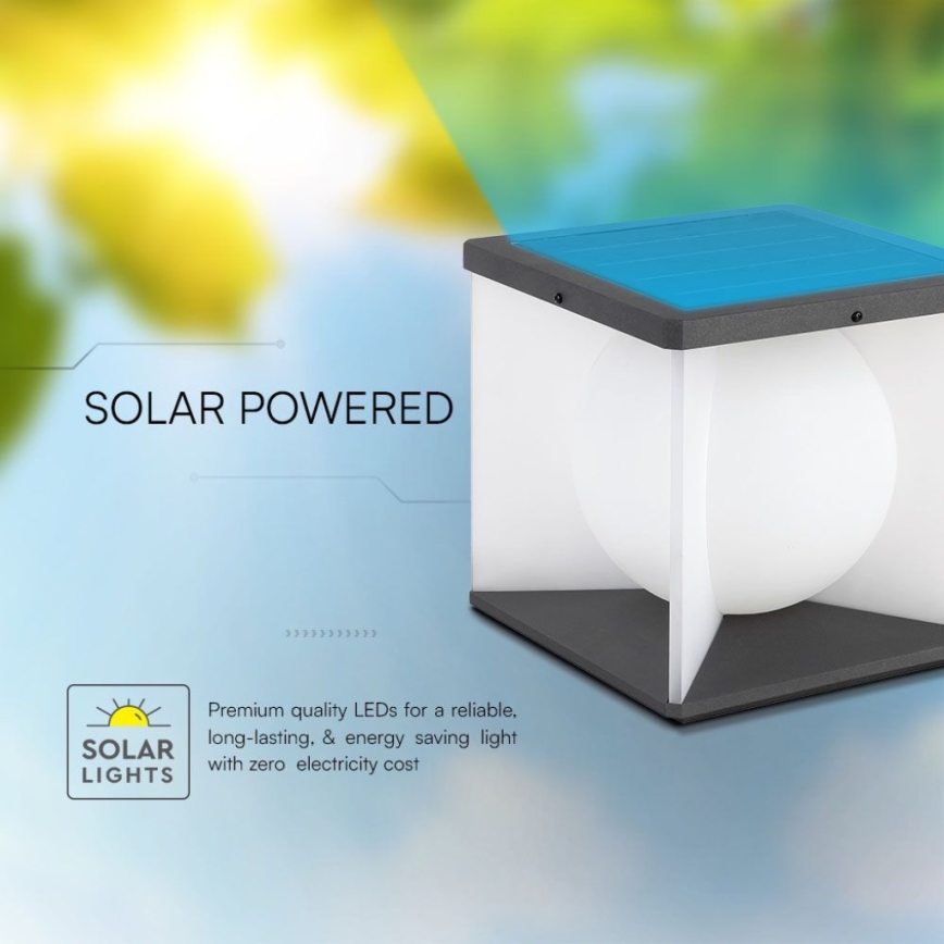 LED Dimbart solcellsvägglampa LED/3W/3,7V IP65 3000K 2600 mAh + fjärrkontroll