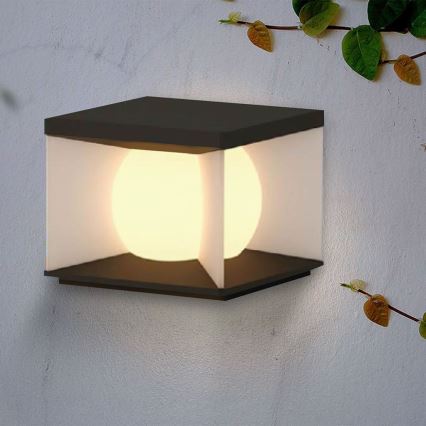 LED Dimbart solcellsvägglampa LED/8W/3,7V IP65 3000K 5200 mAh + fjärrkontroll
