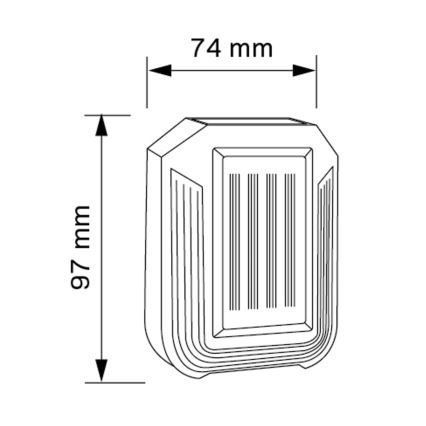 LED Solcellsvägglampa LUCE LED/1,2V 400 mAh IP44