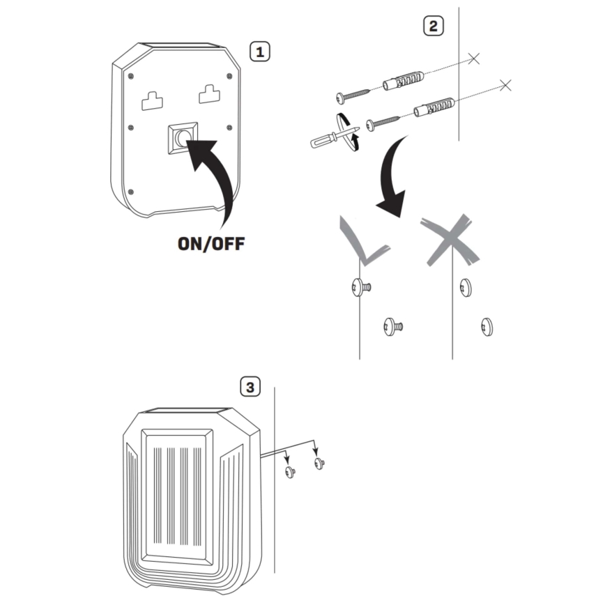 LED Solcellsvägglampa LUCE LED/1,2V 400 mAh IP44