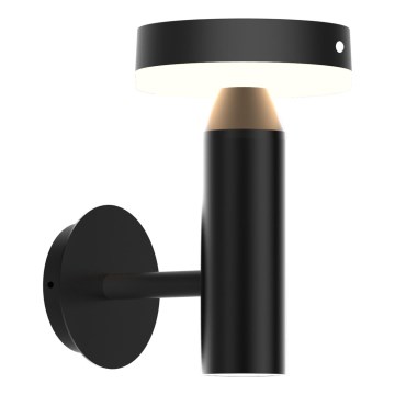 LED Solcellsvägglampa med sensor GWINEA LED/4,5W/3,7V 2000 mAh IP44 svart