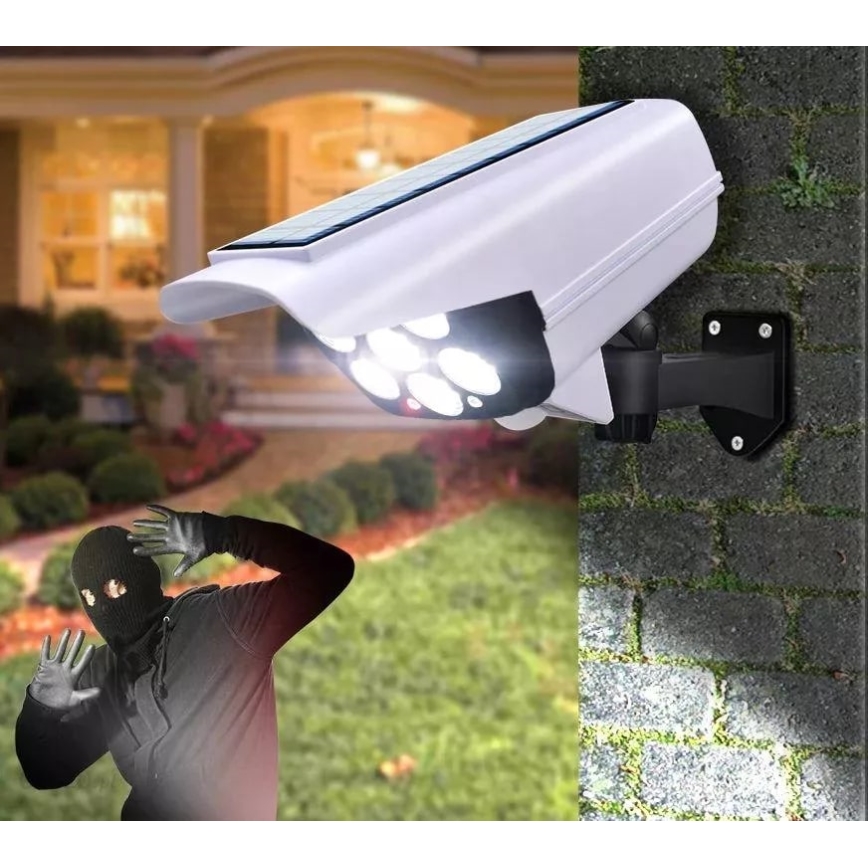 LED solarmodell av säkerhetskamera med sensor KAMERA LED/1W/3,7V 1200 mAh IP44 + fjärrkontroll