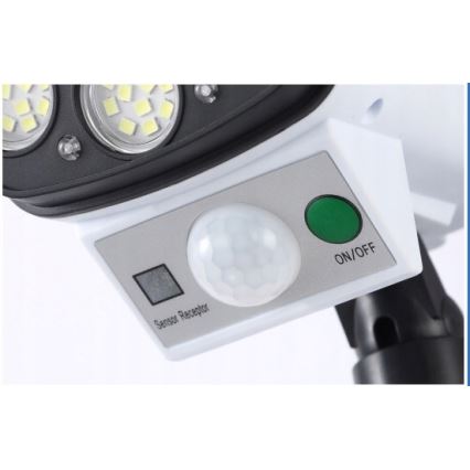 LED solarmodell av säkerhetskamera med sensor KAMERA LED/1W/3,7V 1200 mAh IP44 + fjärrkontroll