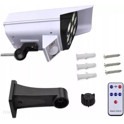 LED solarmodell av säkerhetskamera med sensor KAMERA LED/1W/3,7V 1200 mAh IP44 + fjärrkontroll