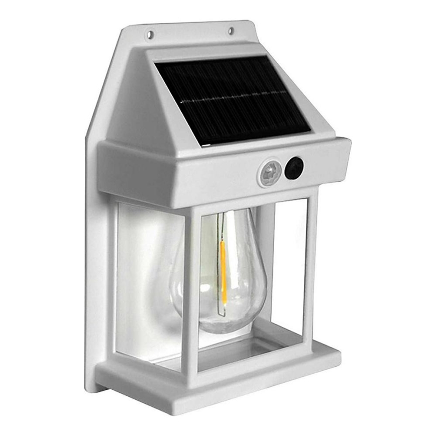 LED Solcellsvägglampa med sensor LANTER LED/1W/3,7V 1200 mAh IP44 vit