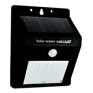 LED solcellsvägglampa med sensor LED/0,55W/3,7V 1200mAh 6500K IP65
