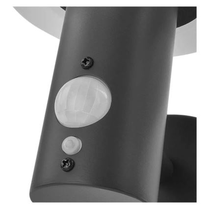 LED solcellsvägglampa med sensor LED/2W/3,7V 1200 mAh IP44