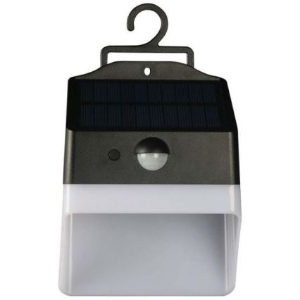 LED Solcellsvägglampa med sensor LED/2W/3,7V 4000K IP65 1200 mAh