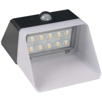LED Solcellsvägglampa med sensor LED/2W/3,7V 4000K IP65 1200 mAh