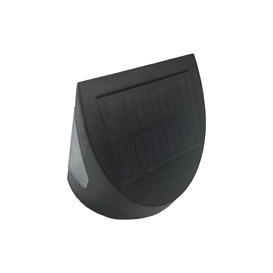 LED solcellsvägglampa med sensor LED/3W/3,7V 3000/4000K 1200 mAh IP54 svart