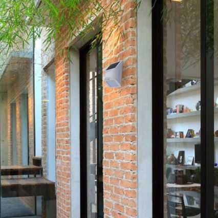 LED solcellsdriven vägglampa med sensor LED/3W/3,7V 3000/4000K 1200 mAh IP54 vit