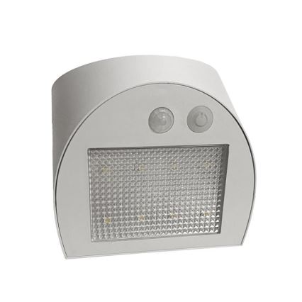 LED solcellsdriven vägglampa med sensor LED/3W/3,7V 3000/4000K 1200 mAh IP54 vit